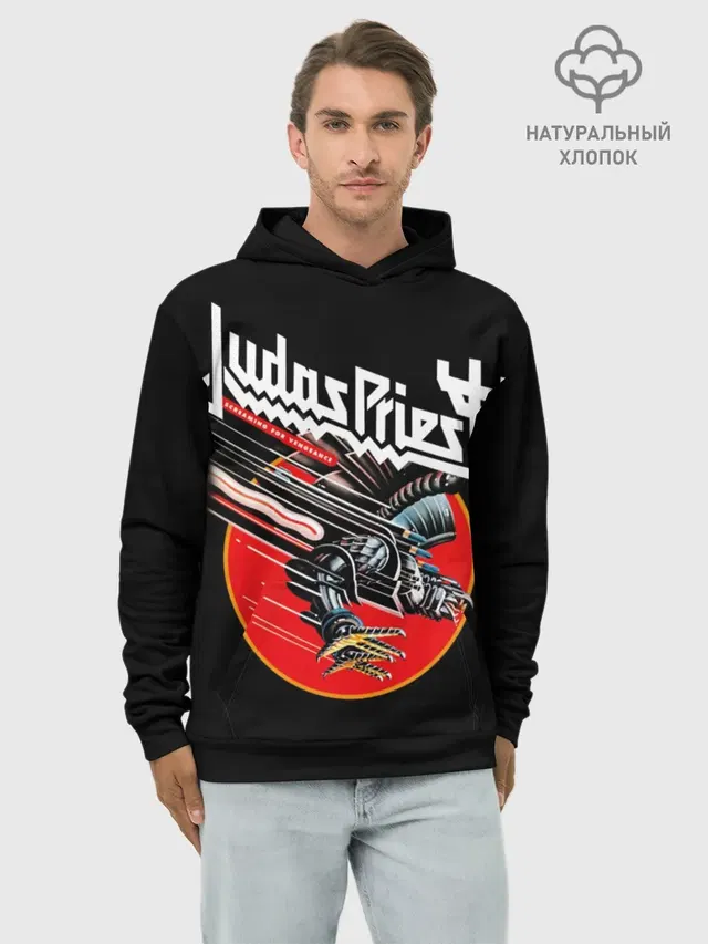Худи мужской базовый хлопок с принтом «Screaming for Vengeance»