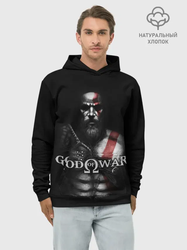 Худи мужской базовый хлопок с принтом «Omega»