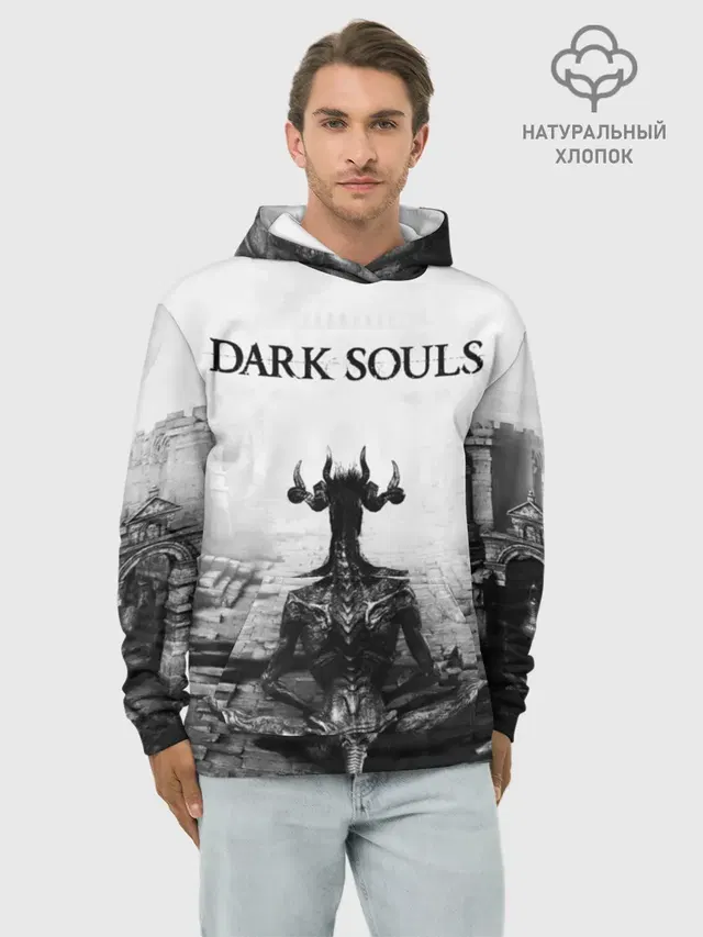 Худи мужской базовый хлопок с принтом «Anor Londo»