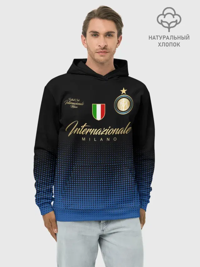 Худи мужской базовый хлопок с принтом «Scudetto»