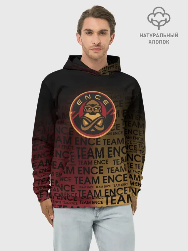 Худи мужской базовый хлопок с принтом «Counter-Strike — TEAM ENCE»