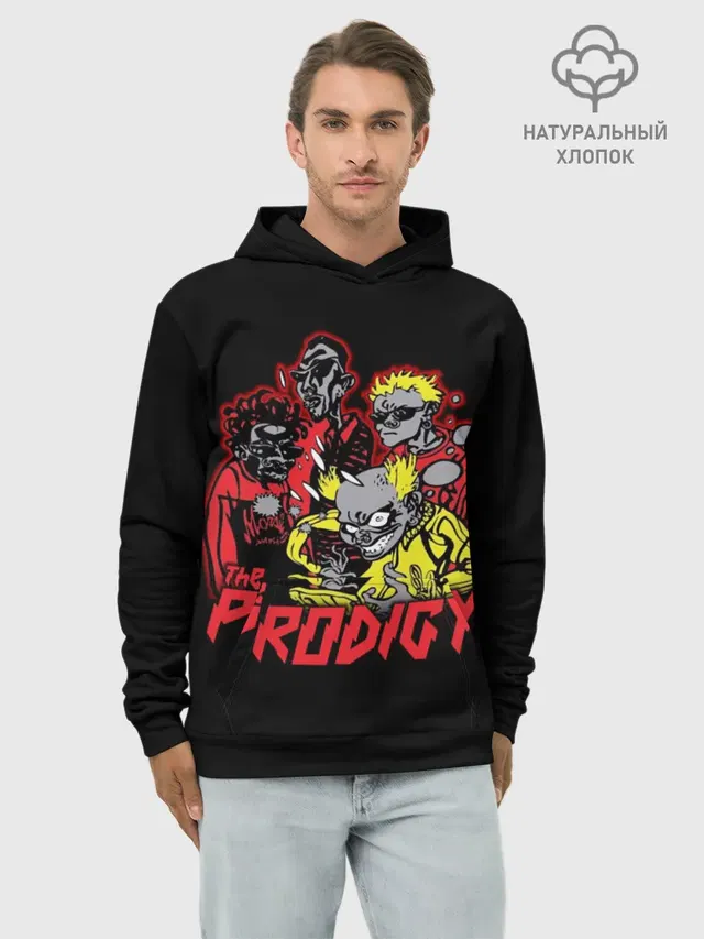 Худи мужской базовый хлопок с принтом «Keith Flint — The Prodigy»