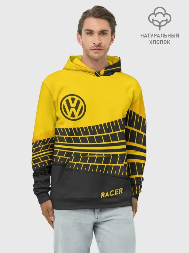 Худи мужской базовый хлопок с принтом «Volkswagen»