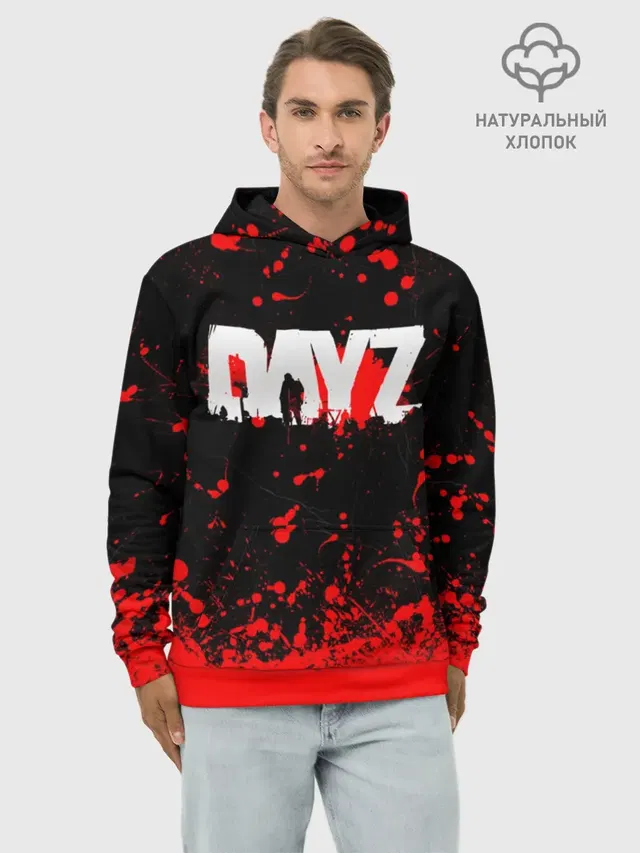 Худи мужской базовый хлопок с принтом «DayZ»