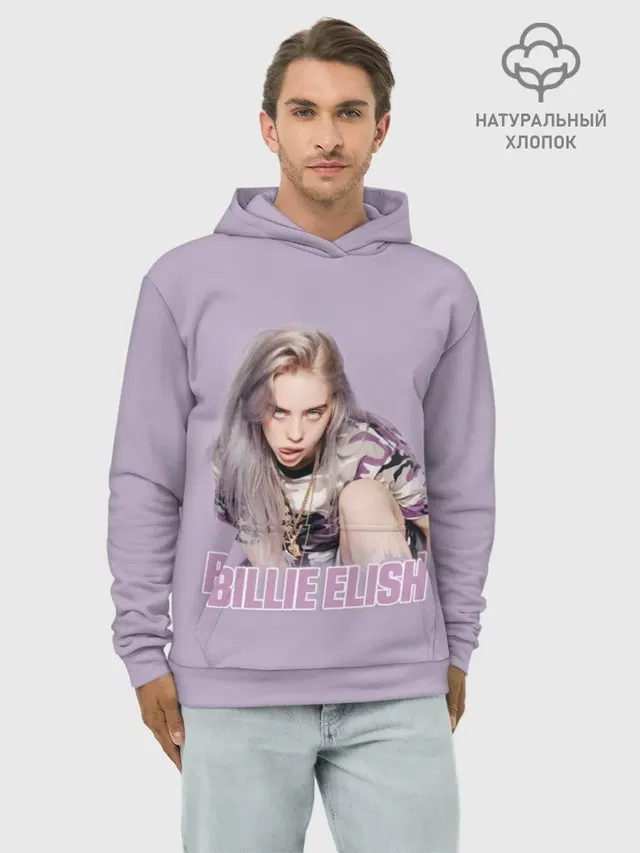 Худи мужской базовый хлопок с принтом «Billie Eilish»