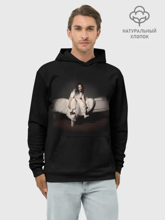 Худи мужской базовый хлопок с принтом «Billie Eilish»