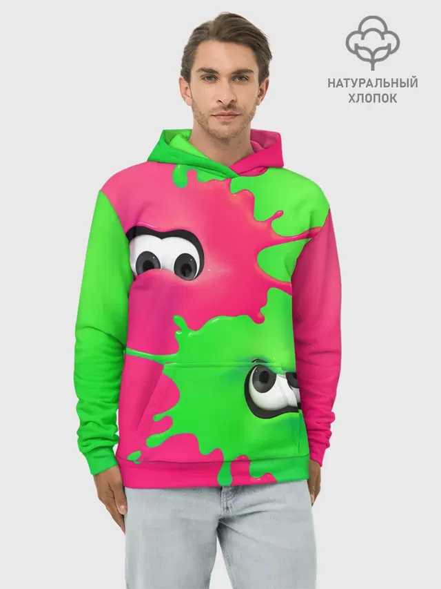 Худи мужской базовый хлопок с принтом «Splatoon 2»