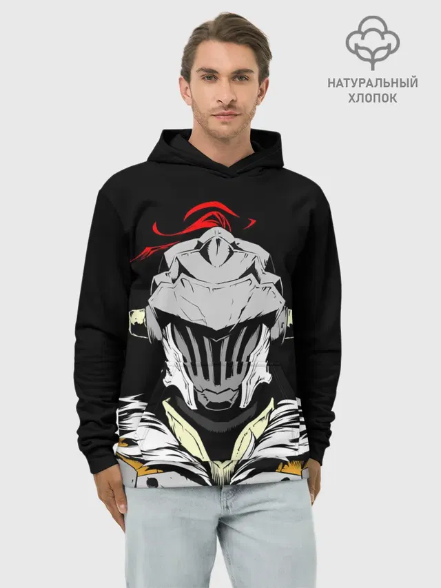 Худи мужской базовый хлопок с принтом «Goblin Slayer 3»