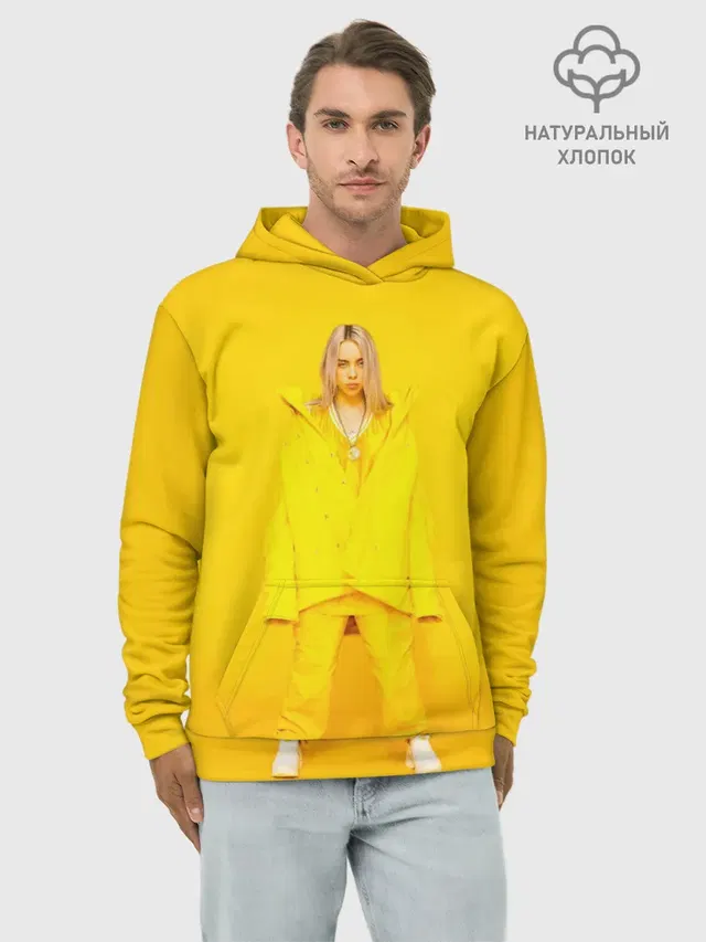 Худи мужской базовый хлопок с принтом «Billie Eilish»