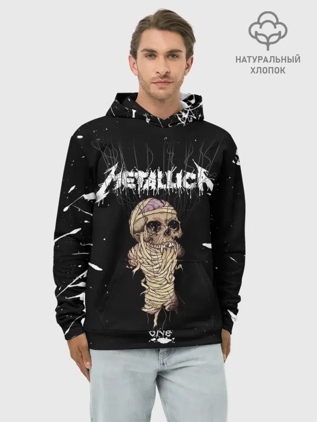 Худи мужской базовый хлопок с принтом «Metallica»