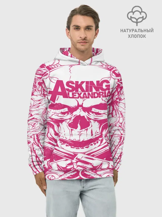 Худи мужской базовый хлопок с принтом «Asking Alexandria»