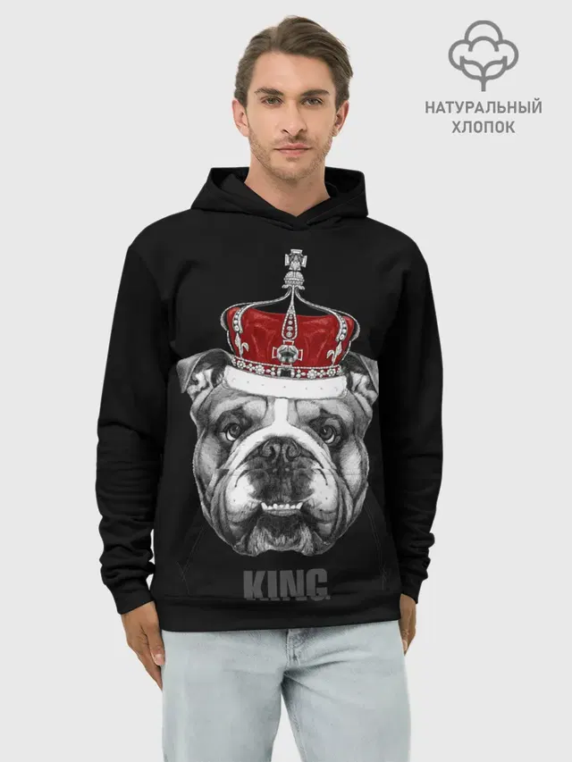 Английский бульдог с короной