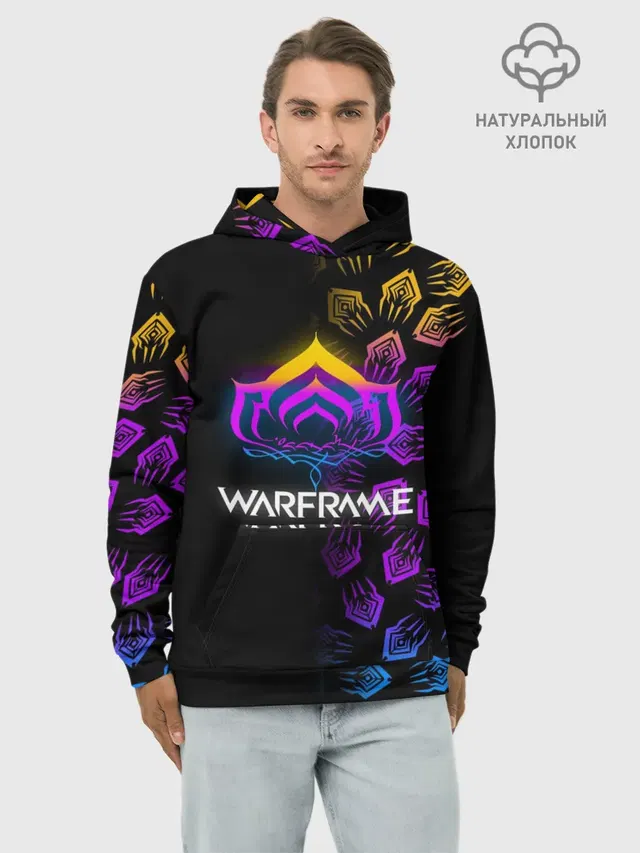 Худи мужской базовый хлопок с принтом «Warframe»