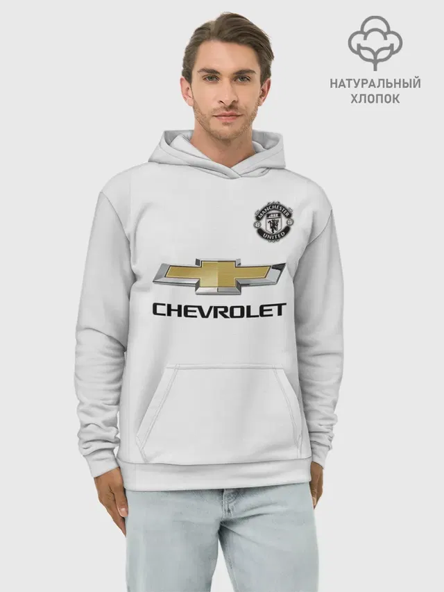 Худи мужской базовый хлопок с принтом «Манчестер Юнайтед — MU away 19-20»