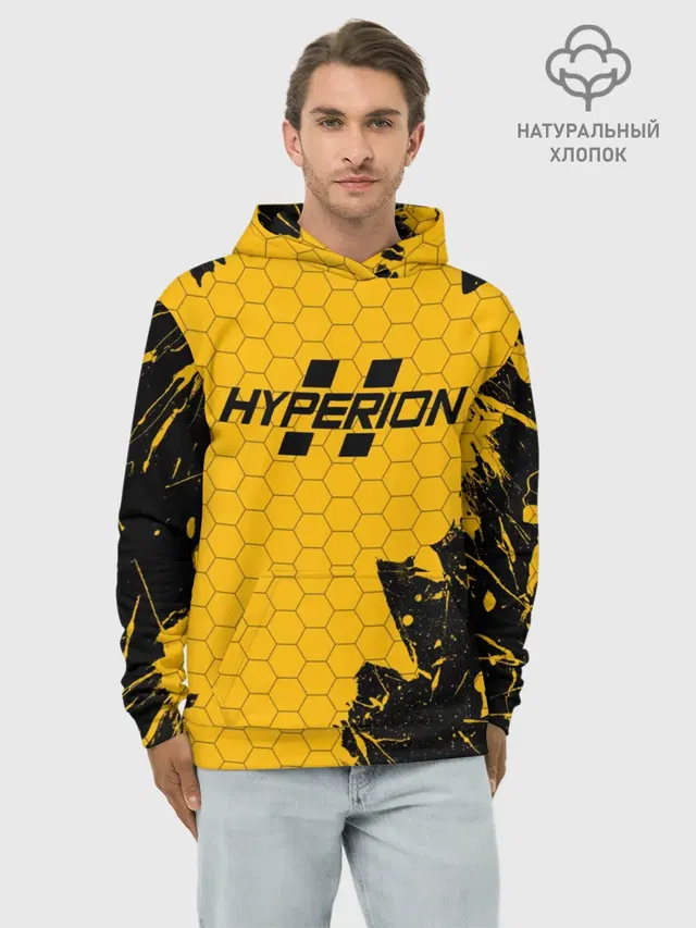 Худи мужской базовый хлопок с принтом «Покер — BORDERLANDS HYPERION»