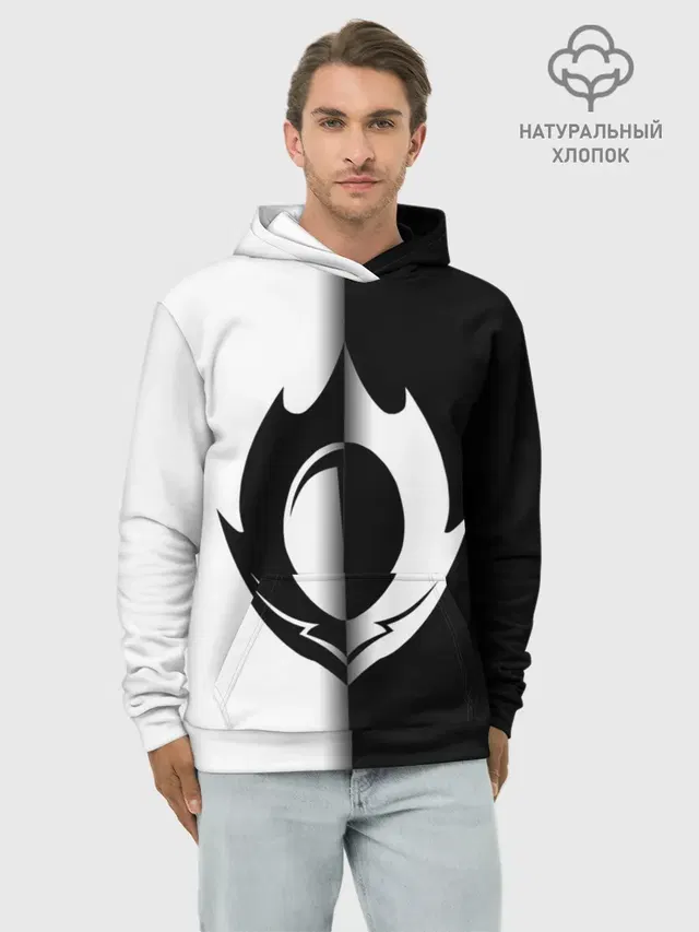 Худи мужской базовый хлопок с принтом «Code Geass — GODE GEASS symbol»