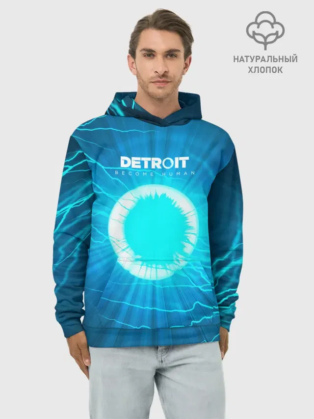 Худи мужской базовый хлопок с принтом «Detroit: Вecome Human»