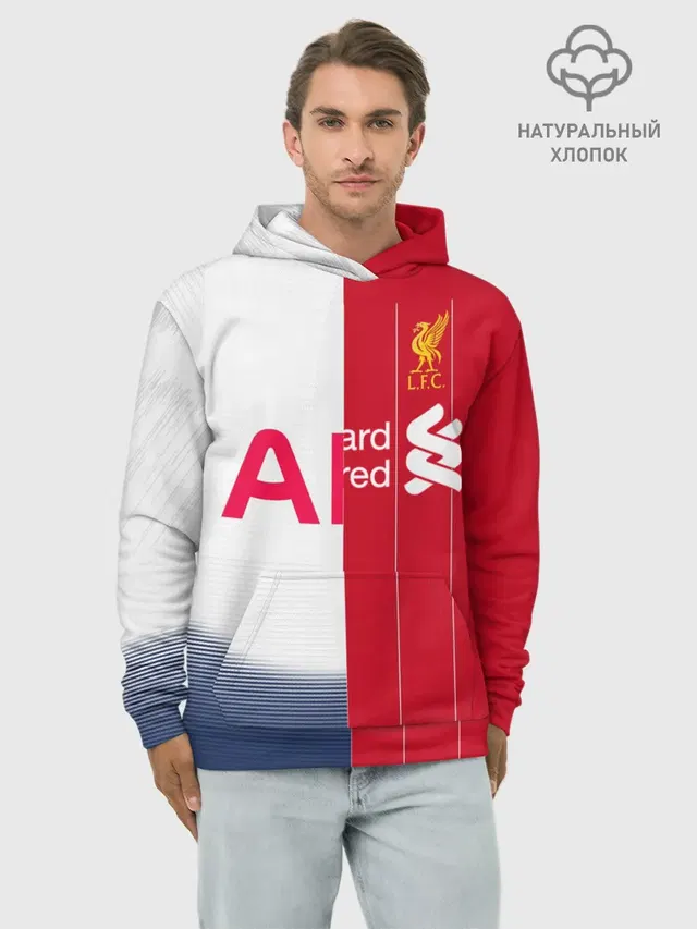 Худи мужской базовый хлопок с принтом «Liverpool vs Tottenham»