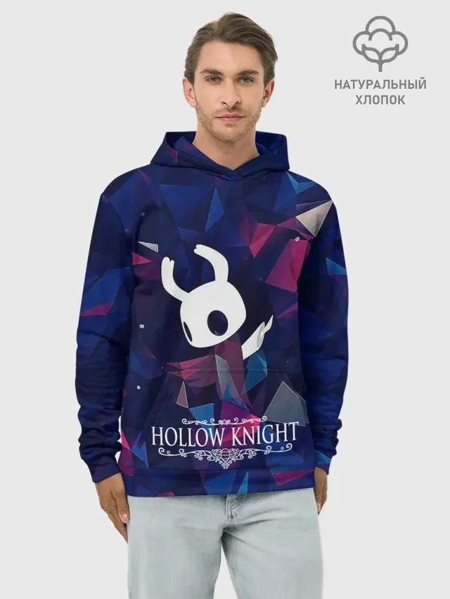 Худи мужской базовый хлопок с принтом «Hollow Knight»