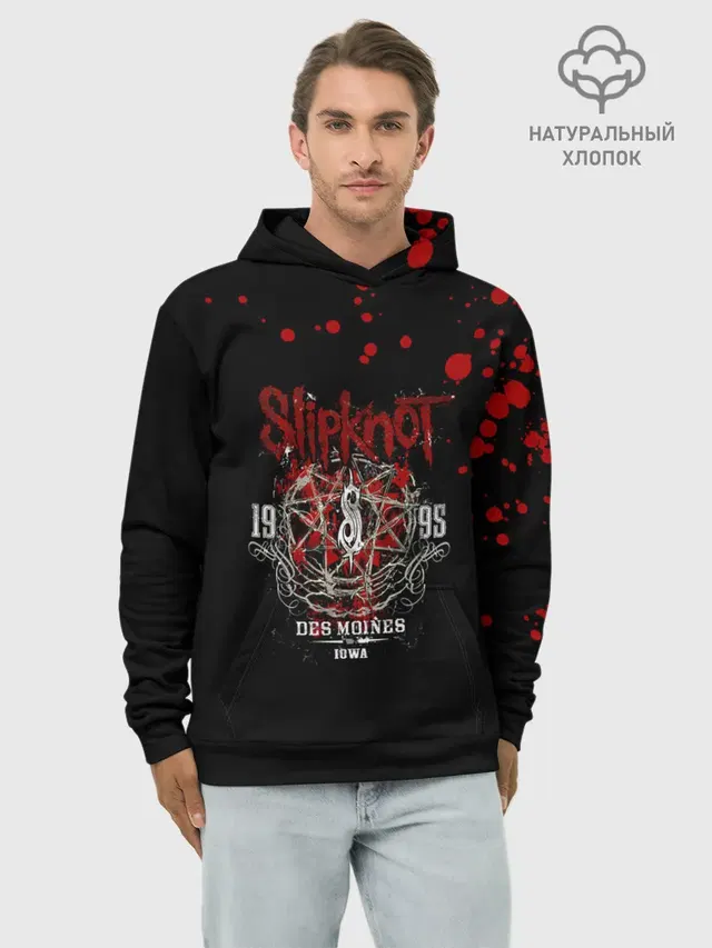 Худи мужской базовый хлопок с принтом «Nonagram»