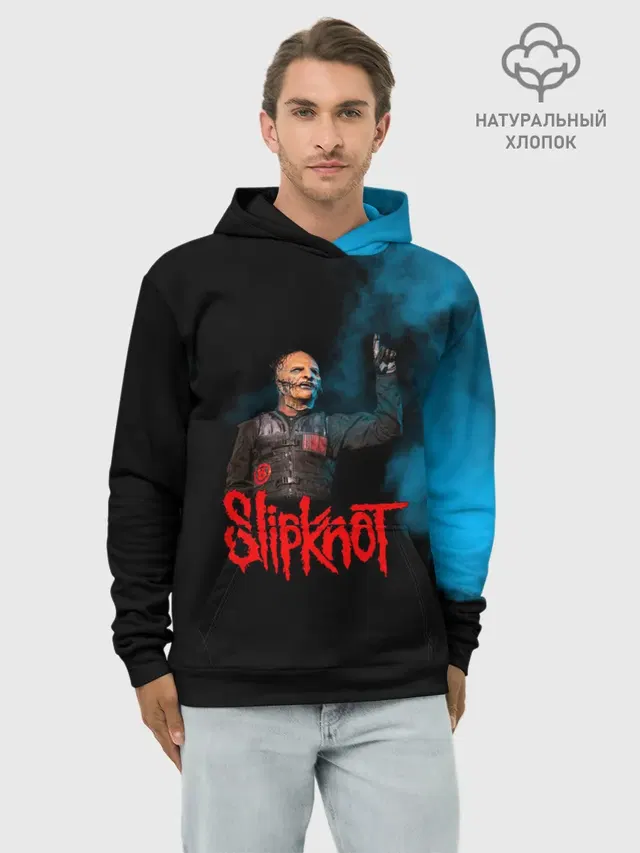 Худи мужской базовый хлопок с принтом «Slipknot»