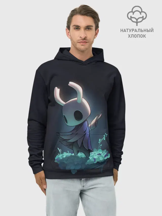 Худи мужской базовый хлопок с принтом «Hollow Knight»