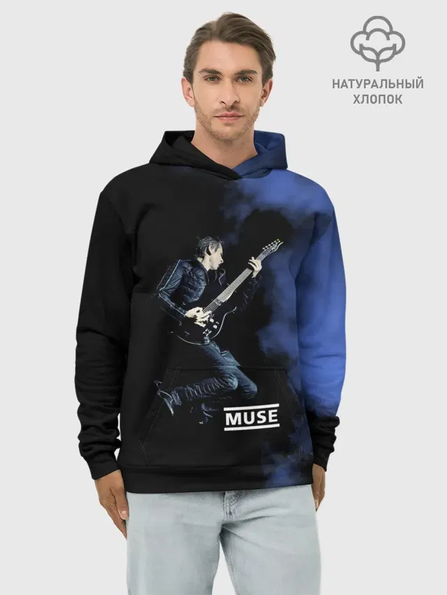 Худи мужской базовый хлопок с принтом «Muse»