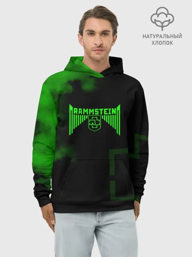 Худи мужской базовый хлопок с принтом «Rammstein»