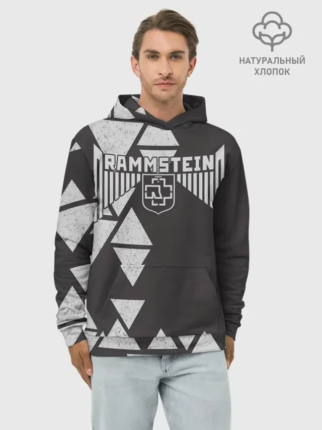 Худи мужской базовый хлопок с принтом «Rammstein»