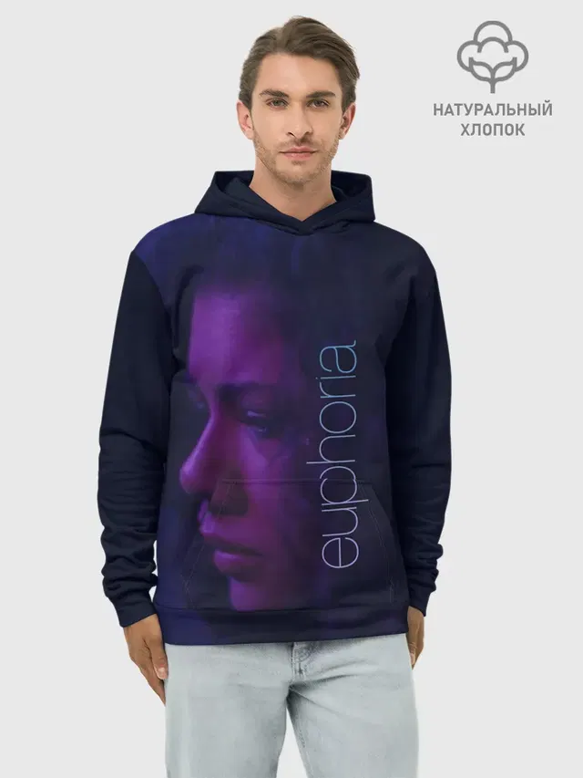 Худи мужской базовый хлопок с принтом «Эйфория — сериал Euphoria»