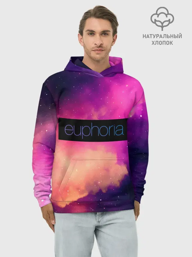 Худи мужской базовый хлопок с принтом «Euphoria — сериал Euphoria»