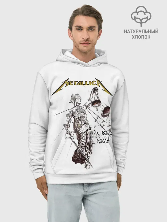 Худи мужской базовый хлопок с принтом «Metallica»