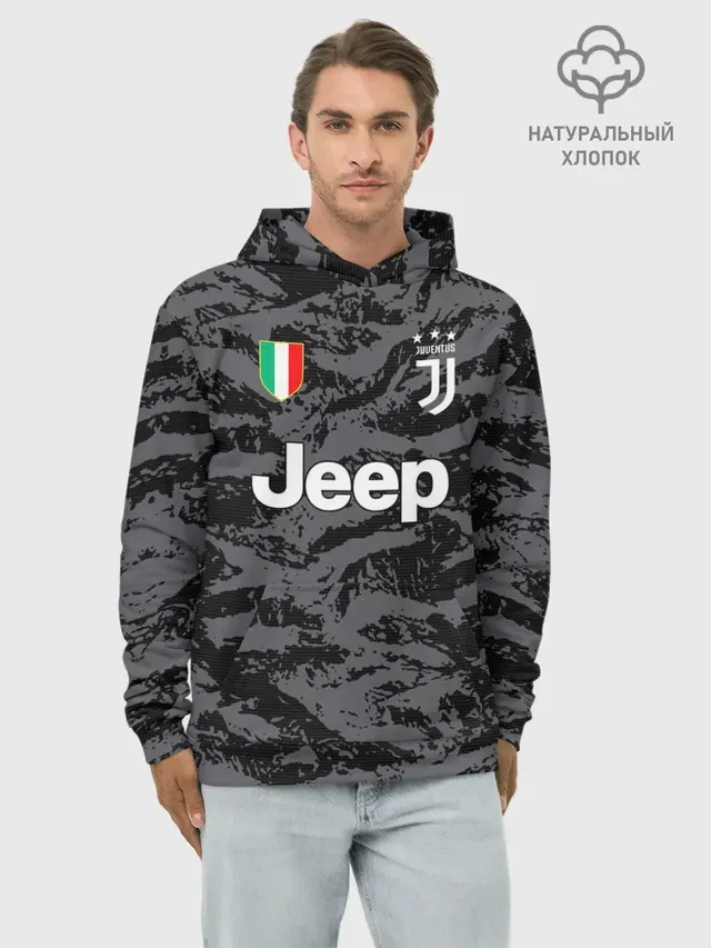 Худи мужской базовый хлопок с принтом «Ювентус — Buffon away 19-20»