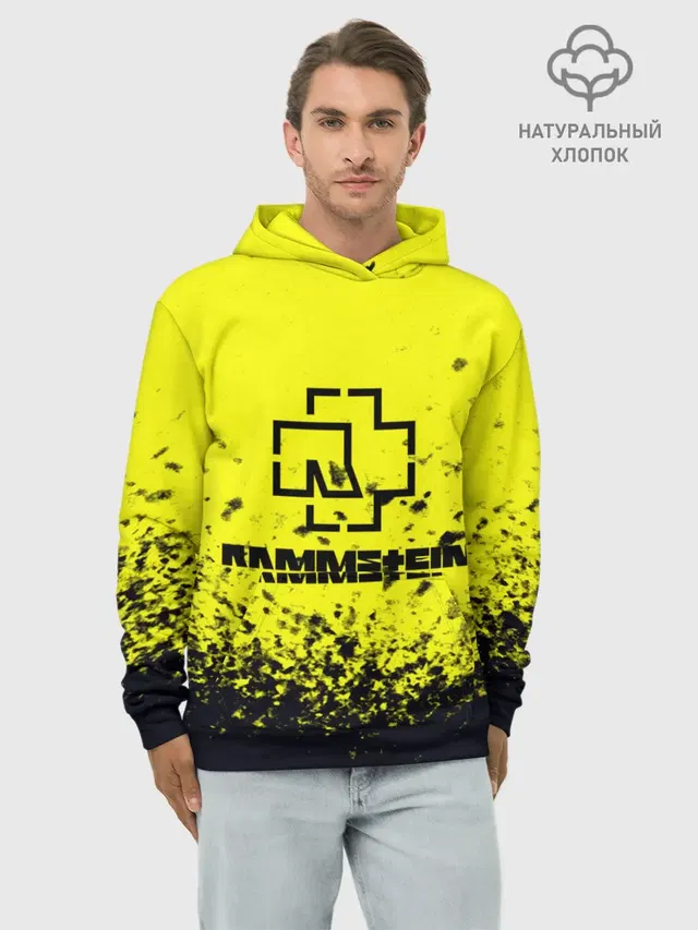 Худи мужской базовый хлопок с принтом «Rammstein»