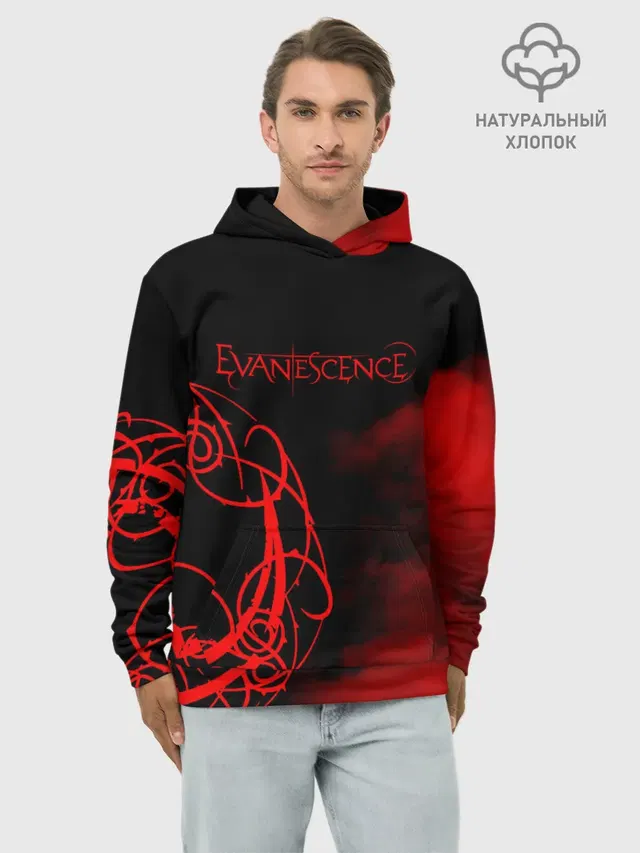 Худи мужской базовый хлопок с принтом «Evanescence»