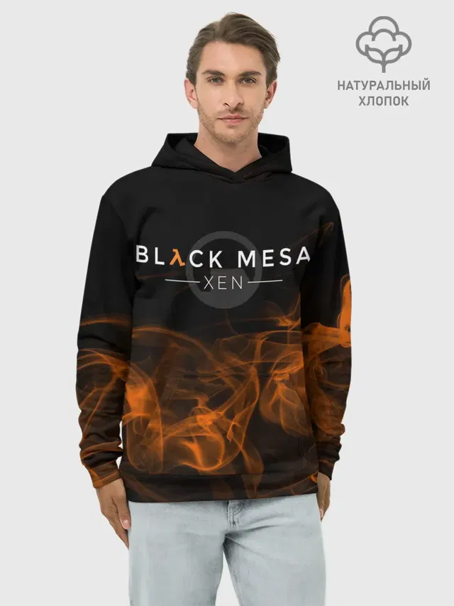 Худи мужской базовый хлопок с принтом «Half-Life — HALF-LIFE - Black Mesa: XEN»