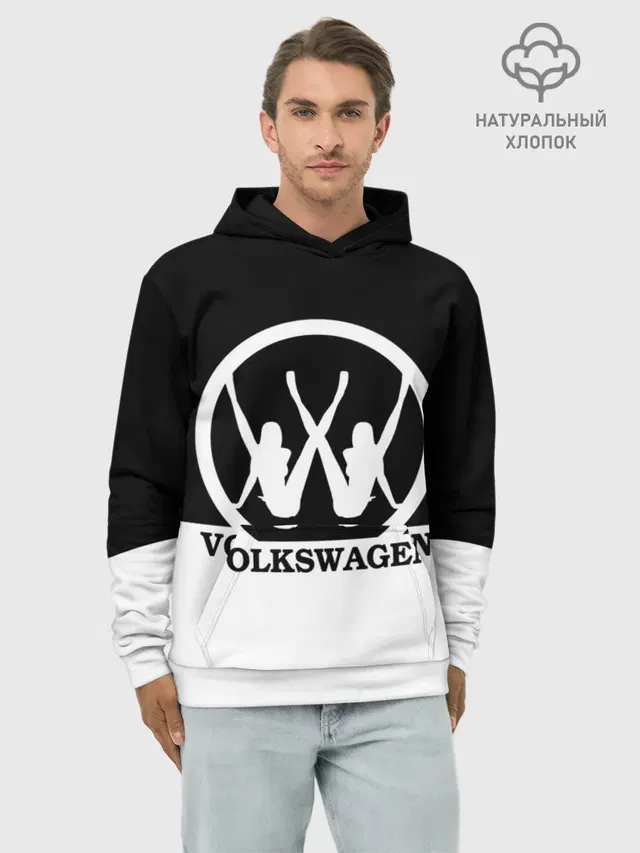 Худи мужской базовый хлопок с принтом «Volkswagen»
