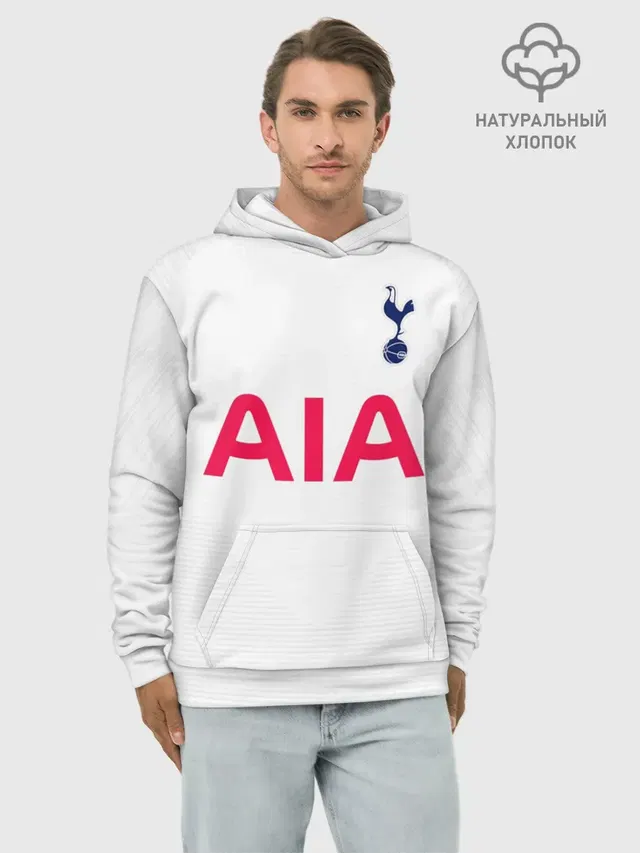Худи мужской базовый хлопок с принтом «Tottenham — Kane home 19-20»