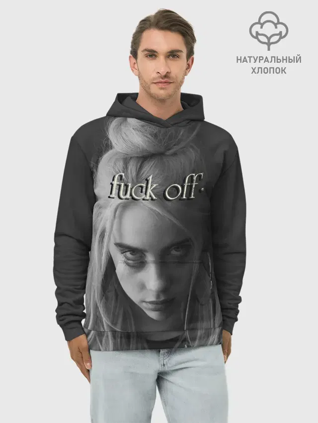 Худи мужской базовый хлопок с принтом «Billie Eilish»