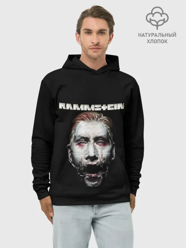 Худи мужской базовый хлопок с принтом «Rammstein»