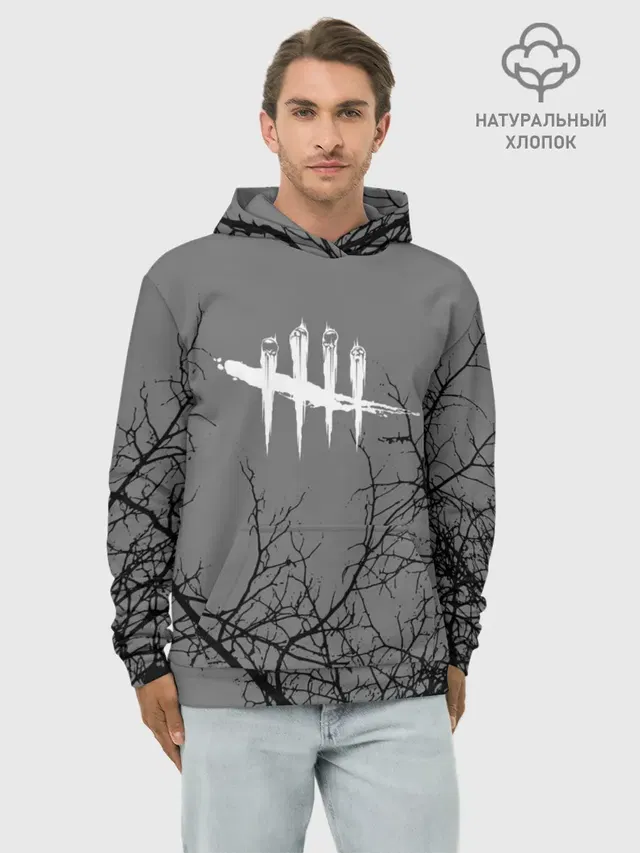 Худи мужской базовый хлопок с принтом «Dead by Daylight»