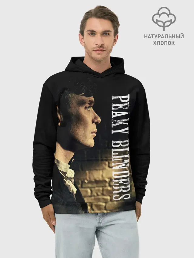 Худи мужской базовый хлопок с принтом «Cillian Murphy»