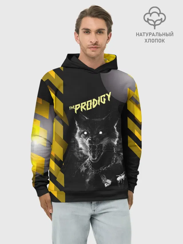 Худи мужской базовый хлопок с принтом «fox — the prodigy»