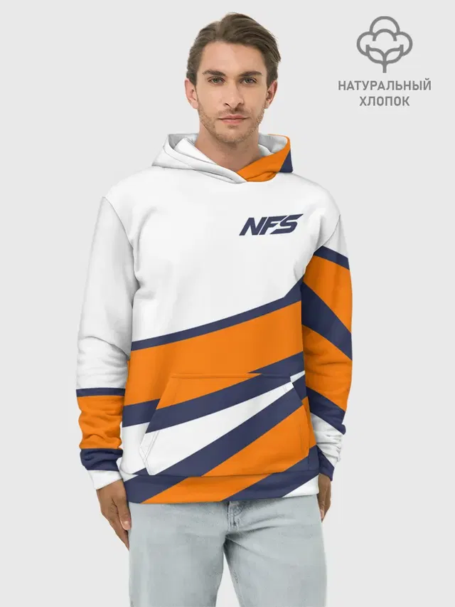 Худи мужской базовый хлопок с принтом «Abstract livery — Need for Speed»