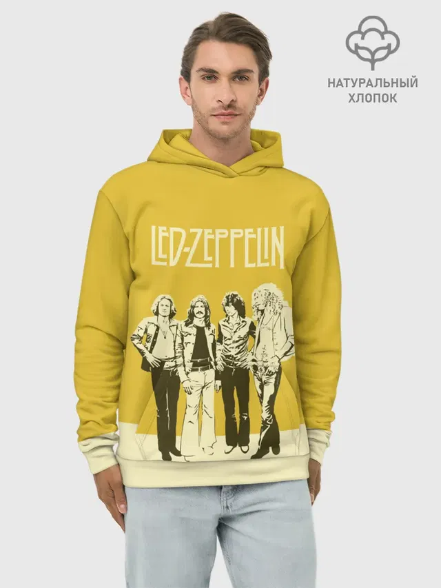 Худи мужской базовый хлопок с принтом «Led Zeppelin»