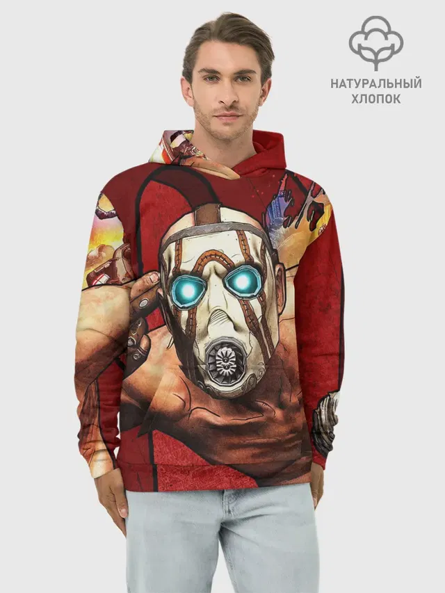 Худи мужской базовый хлопок с принтом «Разные игры — BORDERLANDS 3»