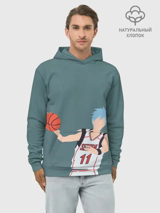 Худи мужской базовый хлопок с принтом «Tetsuya Kuroko»