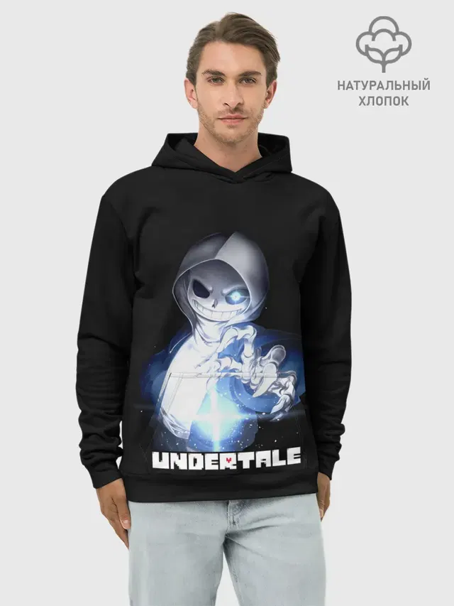Худи мужской базовый хлопок с принтом «Hoodie»