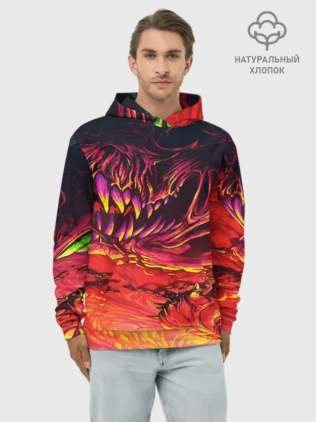 Худи мужской базовый хлопок с принтом «Counter-Strike — HyperBeast»