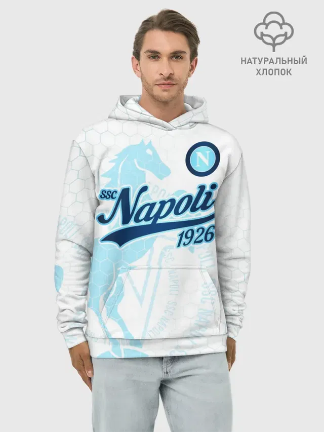 Худи мужской базовый хлопок с принтом «Napoli»